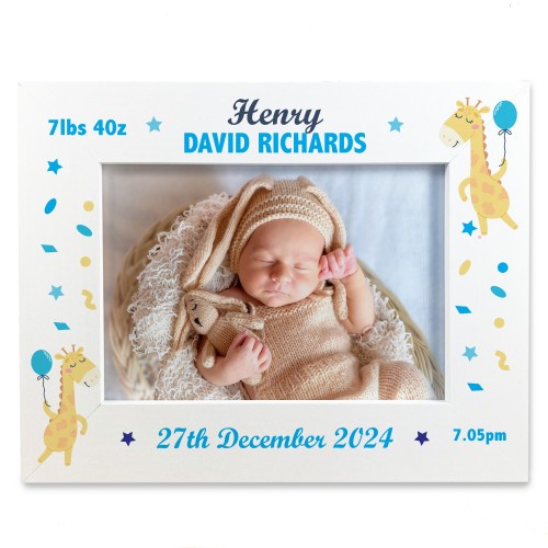 Personalised Newborn Baby Boy Keepsake Gifts Birth Details