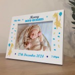 Personalised Newborn Baby Boy Keepsake Gifts Birth Details