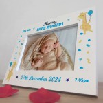 Personalised Newborn Baby Boy Keepsake Gifts Birth Details