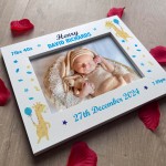 Personalised Newborn Baby Boy Keepsake Gifts Birth Details