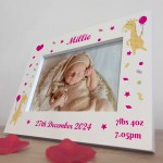 Newborn Baby Girl Keepsake Gifts Personalised Birth Details 