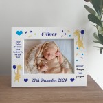 Newborn Baby Boy Keepsake Gifts Personalised Birth Details Frame