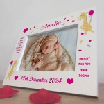 Baby Gift Photo Frame PERSONALISED White 7x5 Picture Frame