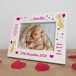 Baby Gift Photo Frame PERSONALISED White 7x5 Picture Frame