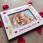 Baby Gift Photo Frame PERSONALISED White 7x5 Picture Frame