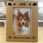 Beautiful Forever In Our Hearts Dog Memorial Photo Frame Pet