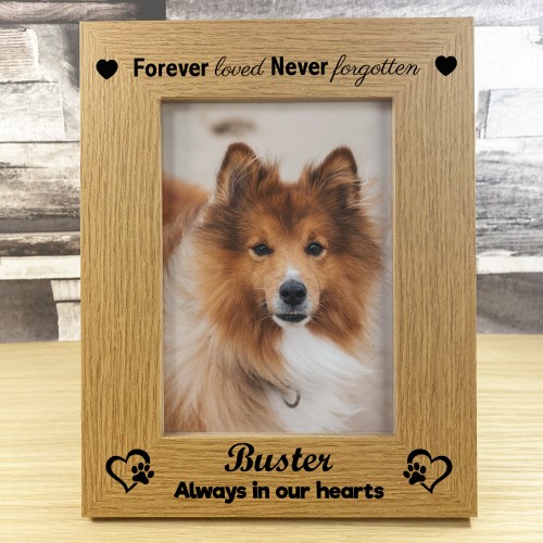 Dog Memorial Photo Frame Keepsake Cat Memorial Personalised