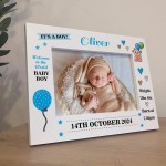 Newborn Baby Boy Keepsake Gifts Personalised Birth Details 