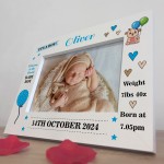 Newborn Baby Boy Keepsake Gifts Personalised Birth Details 