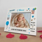 Newborn Baby Boy Keepsake Gifts Personalised Birth Details 