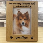 Hardest Goodbye Dog Wood Photo Frame Dog Puppy Handmade 7x5