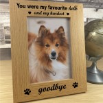 Hardest Goodbye Dog Wood Photo Frame Dog Puppy Handmade 7x5