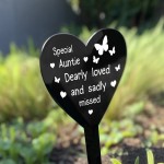 Auntie Memorial Stake In Loving Memory Auntie Graveside Plaque