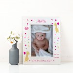 Personalised Photo Frame Of Baby With Birth Details 7x5 Frame