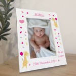 Personalised Photo Frame Of Baby With Birth Details 7x5 Frame