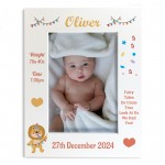 Personalised Photo Frame For Baby Boy Girl Birth Details