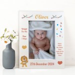 Personalised Photo Frame For Baby Boy Girl Birth Details