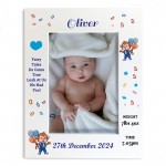 Beautiful Baby Boy Picture Frame With Birth Details Personalised