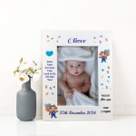 Beautiful Baby Boy Picture Frame With Birth Details Personalised