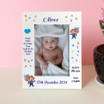 Beautiful Baby Boy Picture Frame With Birth Details Personalised