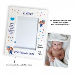 Beautiful Baby Boy Picture Frame With Birth Details Personalised