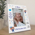 Beautiful Baby Boy Picture Frame With Birth Details Personalised