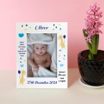 Nursery Picture Frames Baby Boy Birth Details Personalised 7x5