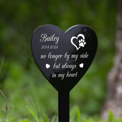 Personalised Pet Memorial Stake Always In My Heart For Dog Cat