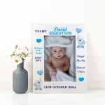 BABY BOY Nursery Picture Frames Birth Details Personalised 7x5