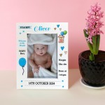 Nursery Picture Frame For Baby Boy Photo Frame Personalised