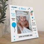 Nursery Picture Frame For Baby Boy Photo Frame Personalised