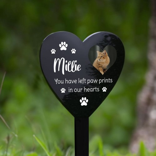 Personalised Cat Memorial Gifts, Customised With Photo and Text