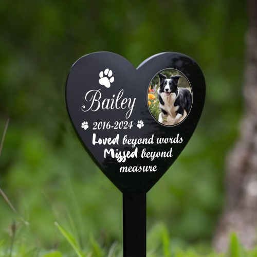 Personalised Pet Memorial Dog Grave Stake, Dog Memorial Gifts