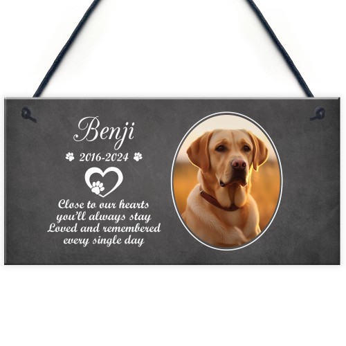 Personalised Pet Loss Memorial Plaque Hanging Sign Memorial Gift