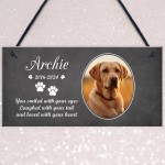 Personalised Dog Memorial Plaque With Your Photo and Text