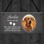 Personalised Dog Memorial Plaque With Your Photo and Text