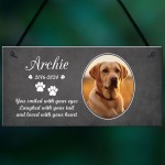 Personalised Dog Memorial Plaque With Your Photo and Text