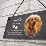 Personalised Dog Memorial Plaque With Your Photo and Text