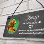 Personalised Dog Memorial Pet Loss Plaque with Photo and Text