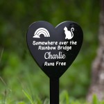 Personalised Cat Memorial Plaque Grave Stake Custom Pet Name