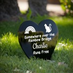 Personalised Cat Memorial Plaque Grave Stake Custom Pet Name