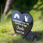 Personalised Cat Memorial Plaque Grave Stake Custom Pet Name