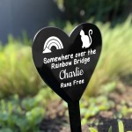 Personalised Cat Memorial Plaque Grave Stake Custom Pet Name