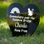 Personalised Cat Memorial Plaque Grave Stake Custom Pet Name