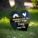 Personalised Chicken Memorial Plaque Grave Stake Custom Name 