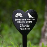 Personalised Budgie Memorial Plaque Grave Stake Custom Pet Name