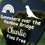 Personalised Budgie Memorial Plaque Grave Stake Custom Pet Name