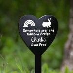 Personalised Rabbit Memorial Plaque Grave Stake Custom Name