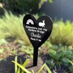 Personalised Rabbit Memorial Plaque Grave Stake Custom Name