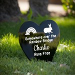 Personalised Rabbit Memorial Plaque Grave Stake Custom Name